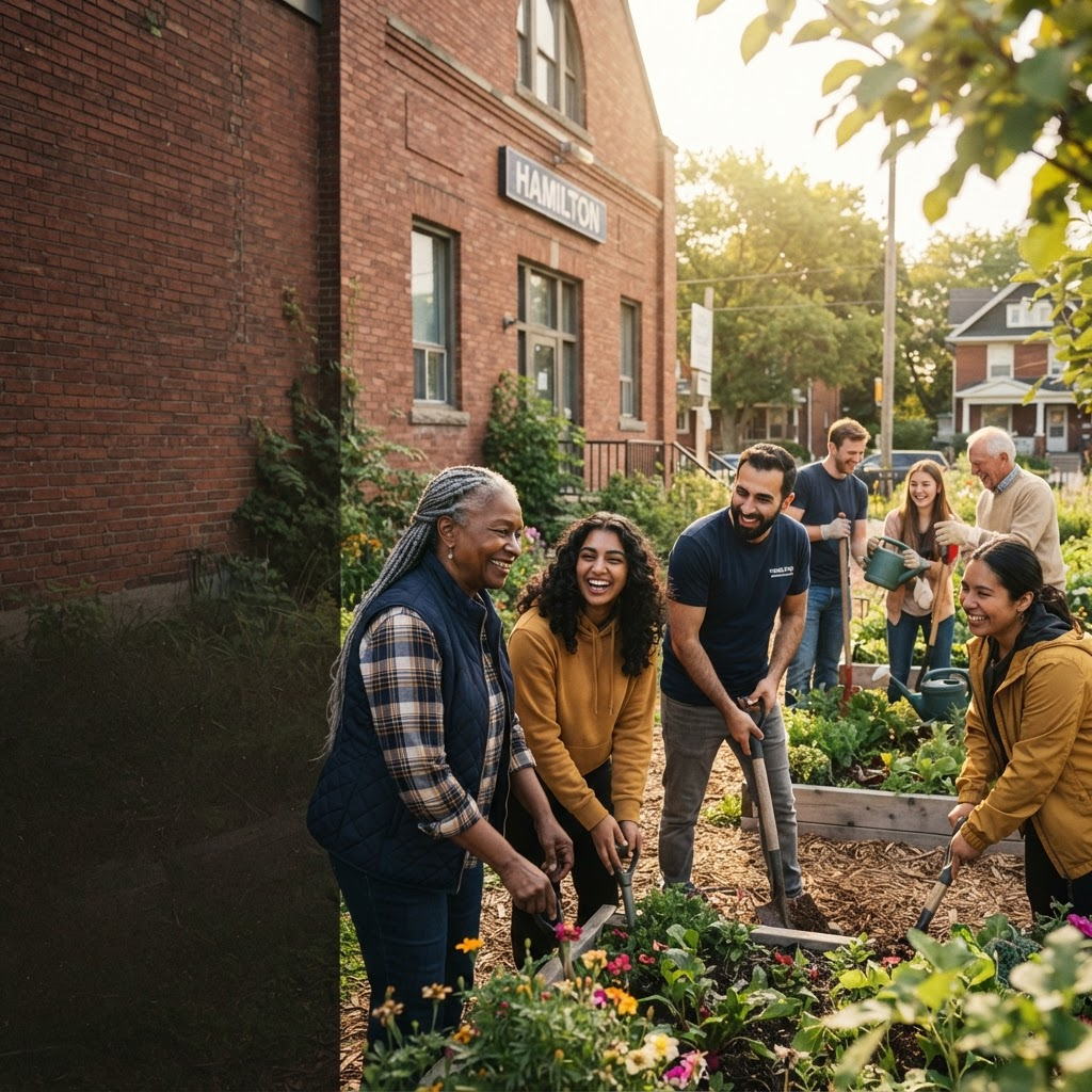 Hamilton neighbours volunteering together
